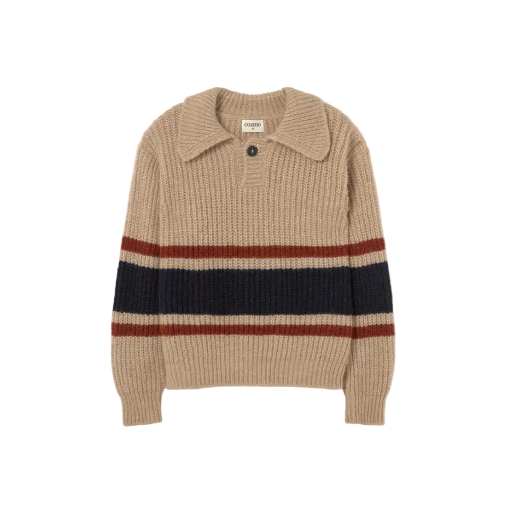Bari Stripe Polo Sweater
