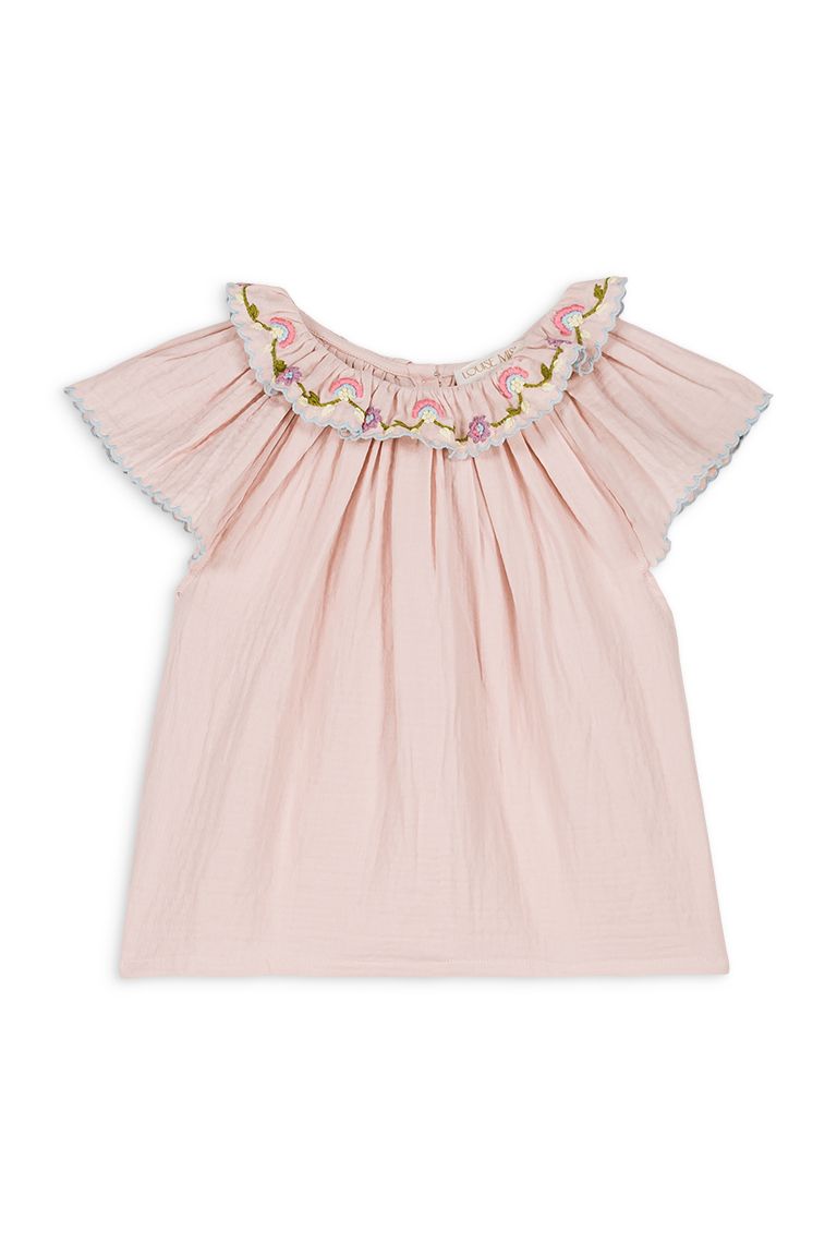Antoinette Double Gauze Blouse in Blush