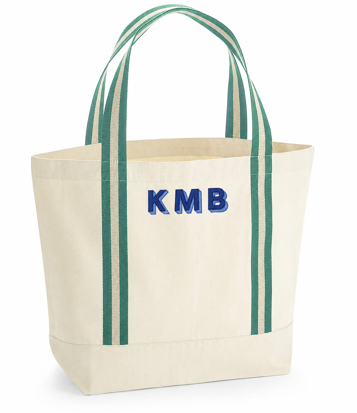Navy Stripe Medium Canvas Tote