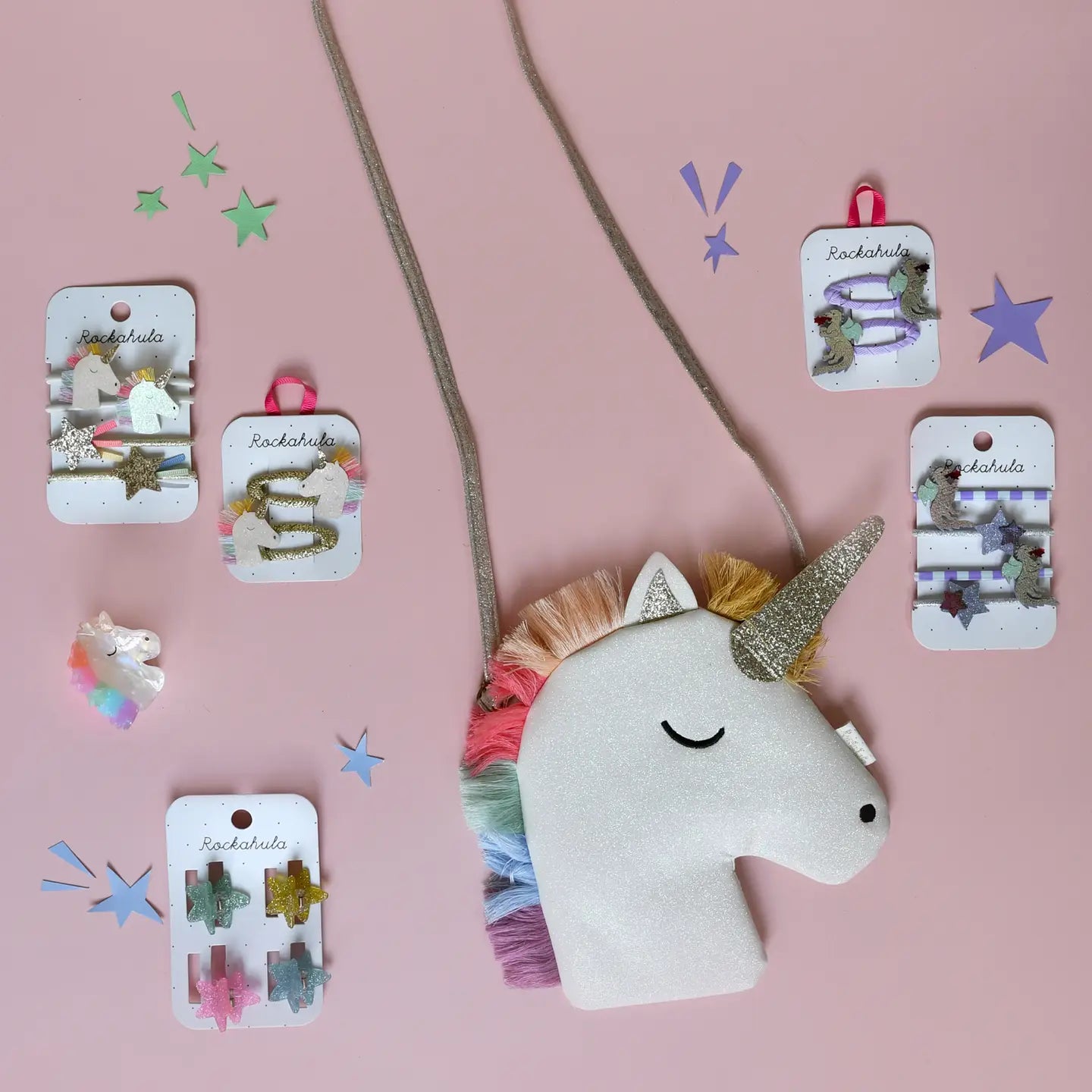 Rainbow Unicorn Clips