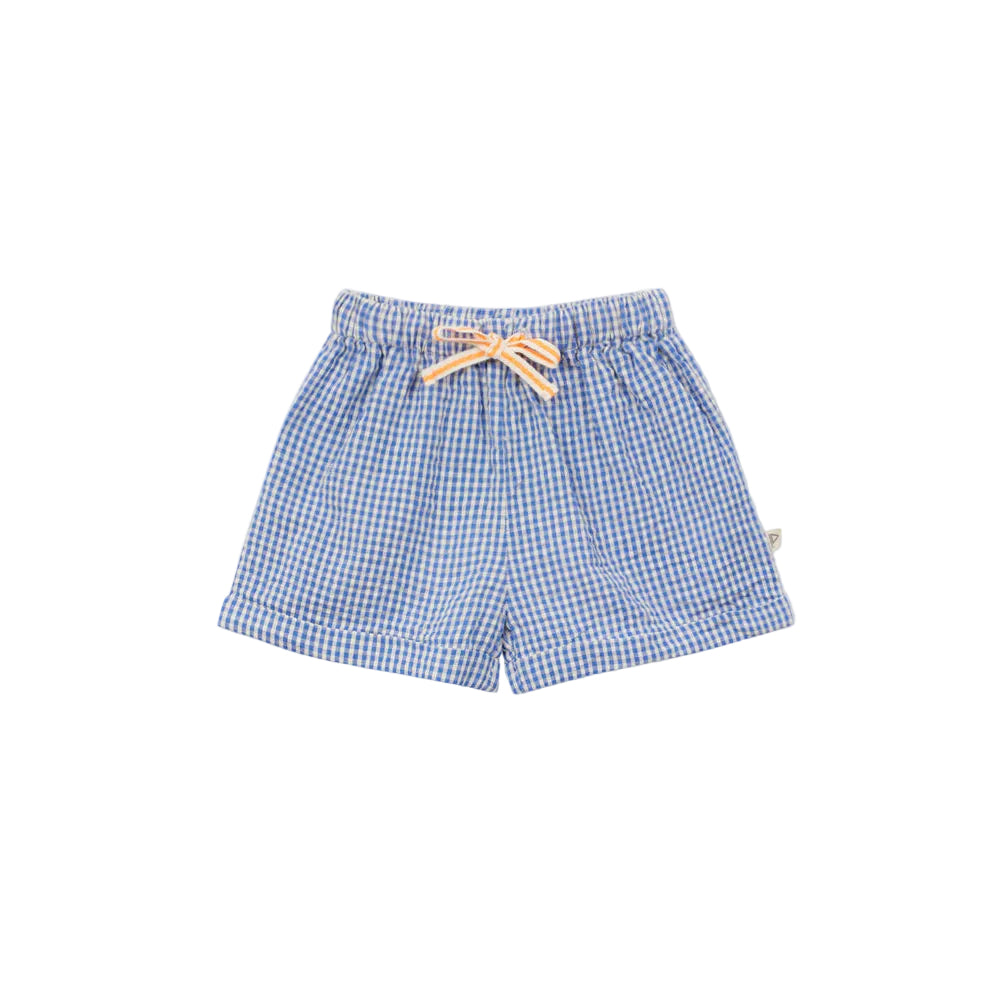Cobalt Gingham Baby Shorts