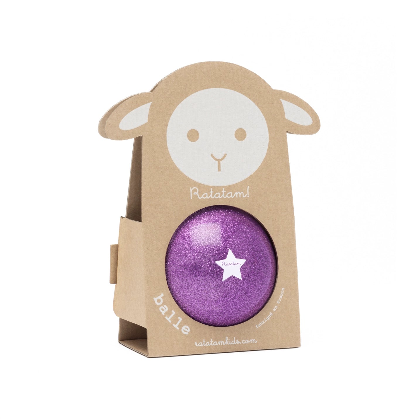 Sheep Glitter Ball in Purple Fleck
