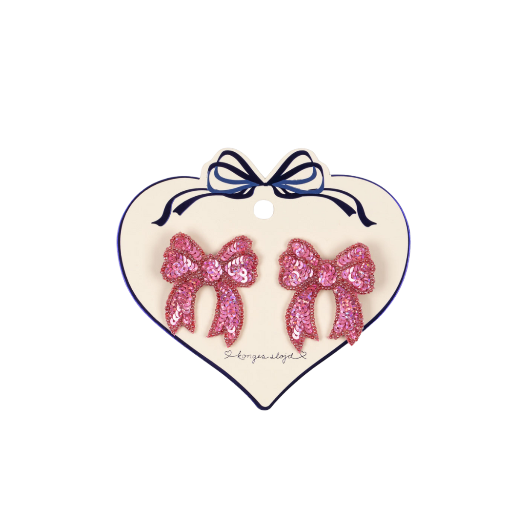 Two Pack Rose Sequin Bow Clips