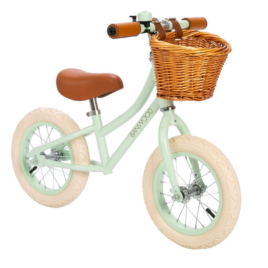 Pale Mint Balance Bike with Basket
