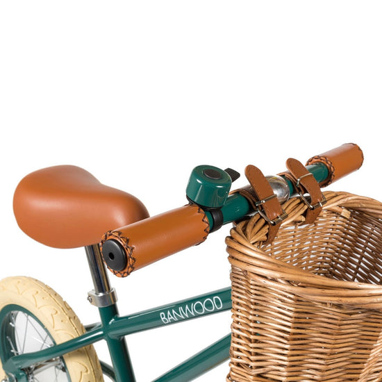 Forest Green Balance Bike with Basket