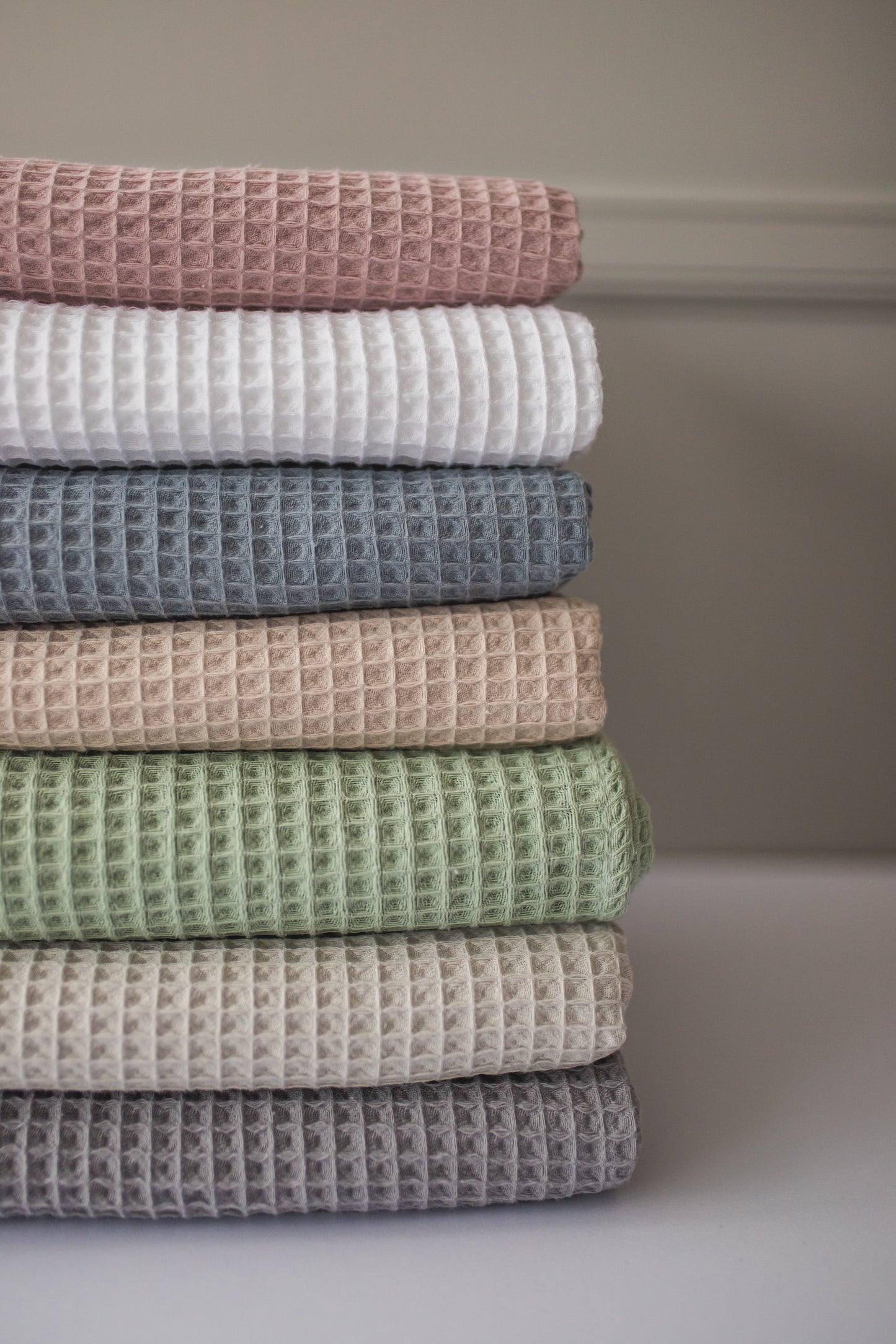 Organic Cotton Waffle Blanket in Ivory