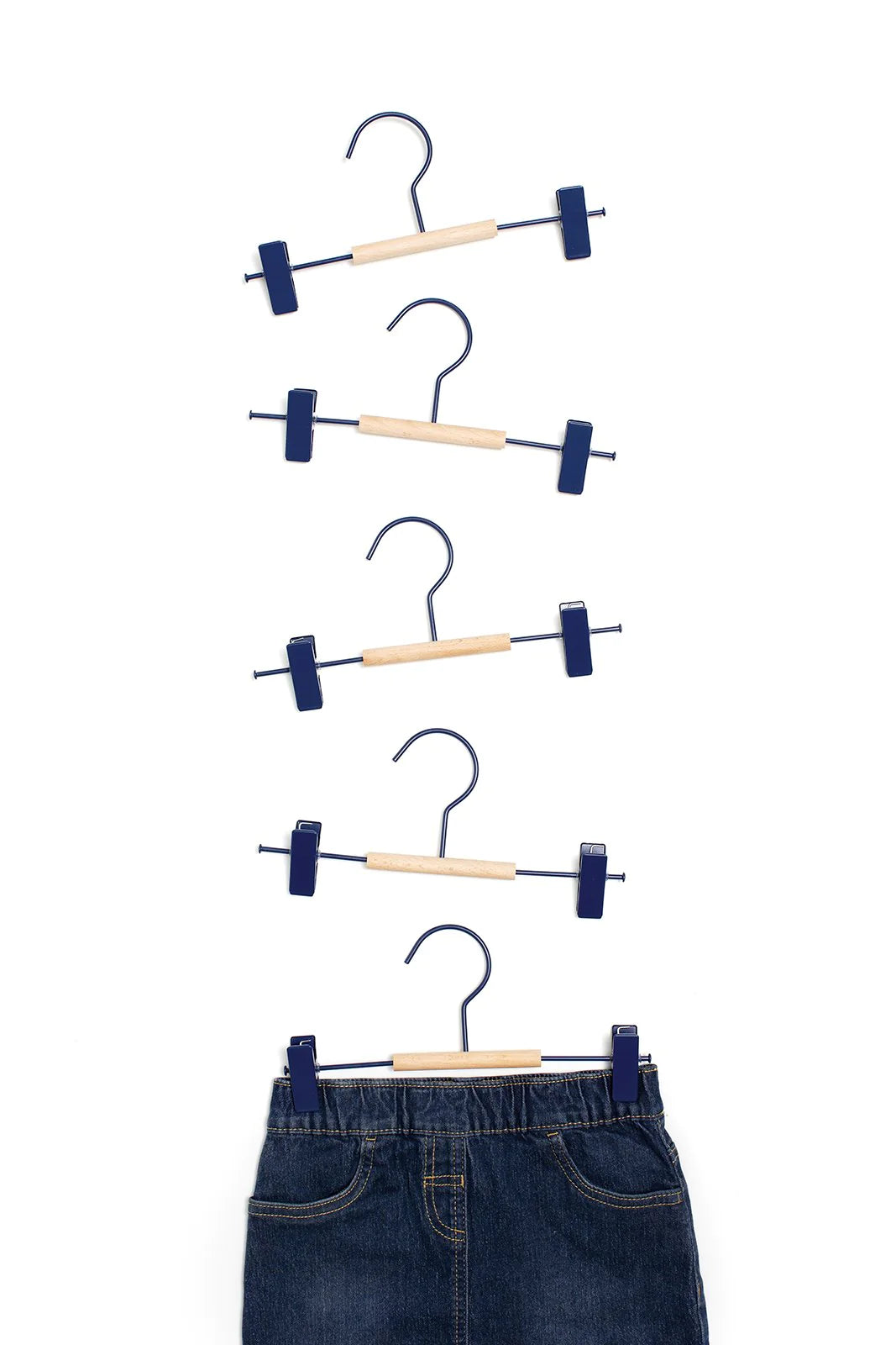 Load image into Gallery viewer, Kids Clip Hangers in Navy
