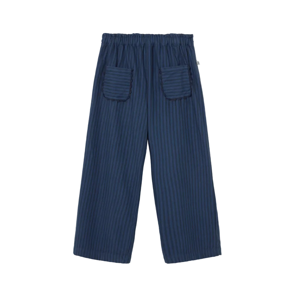 Navy Stripe Twill Pants