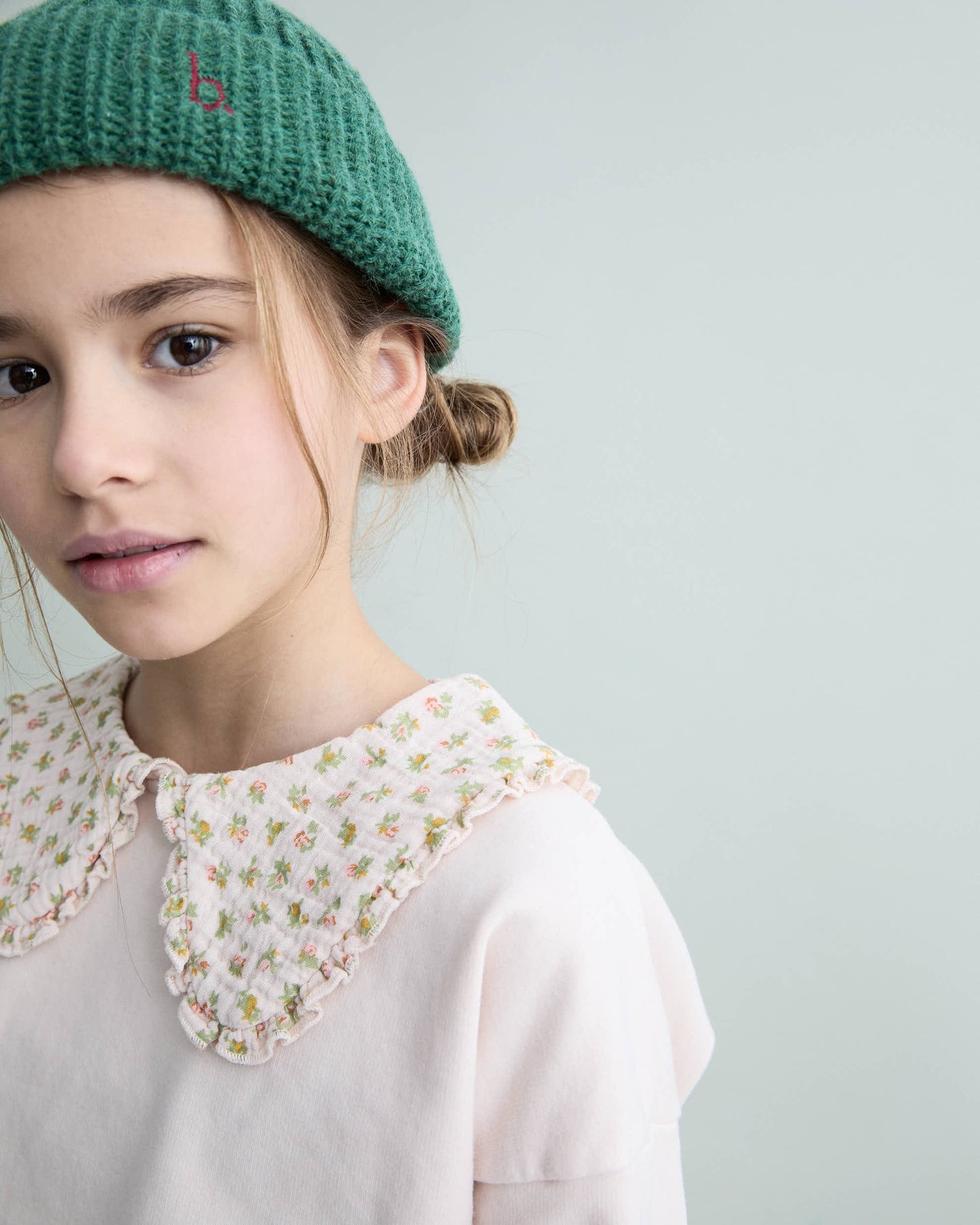 Cream Pink Cottage Flower Sweatshirt