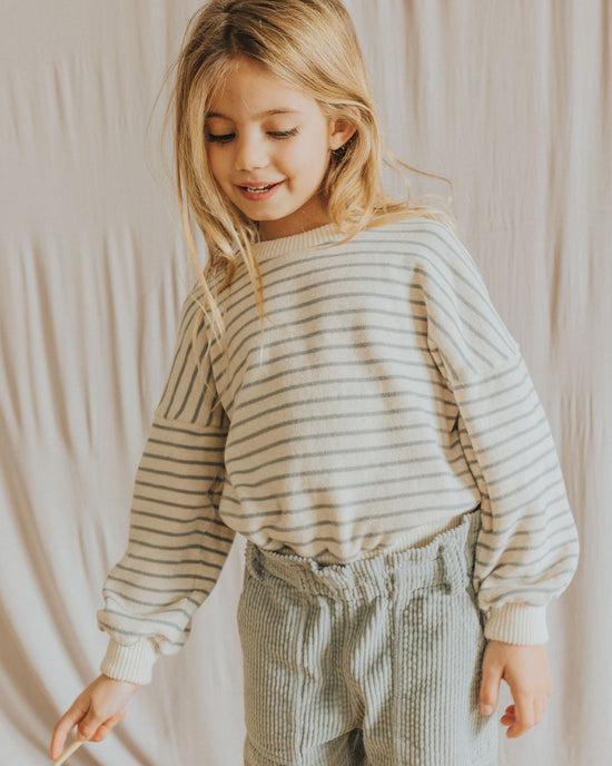 Soft Jersey Sweatshirt in Coastal Stripe - Toddler