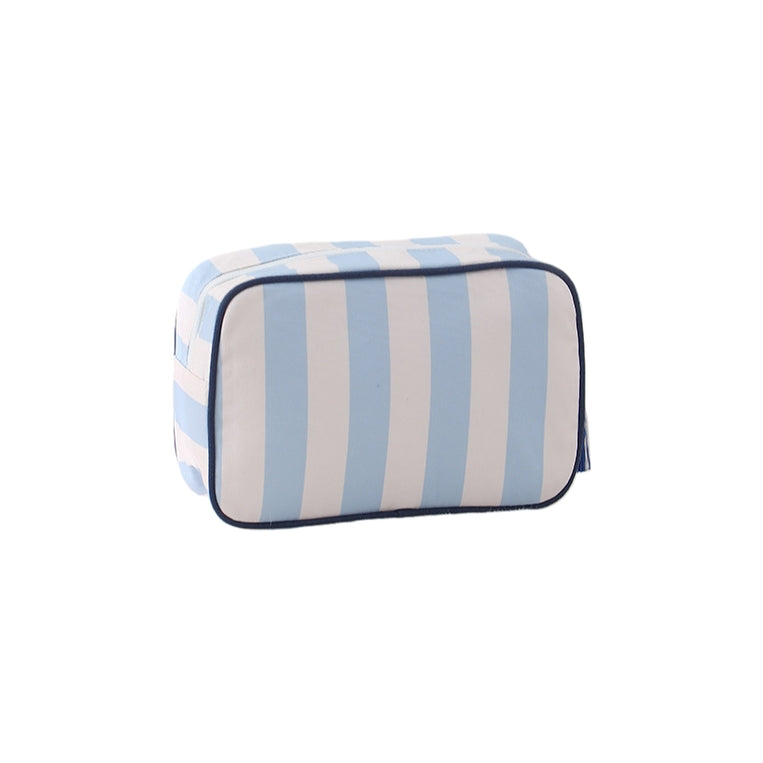 Light Blue Striped Toiletry Bag
