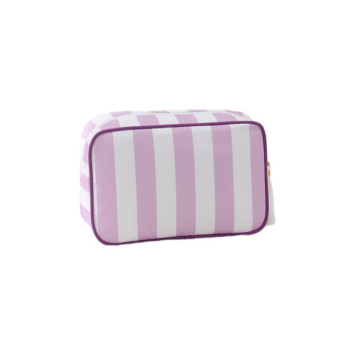 Lilac Striped Toiletry Bag