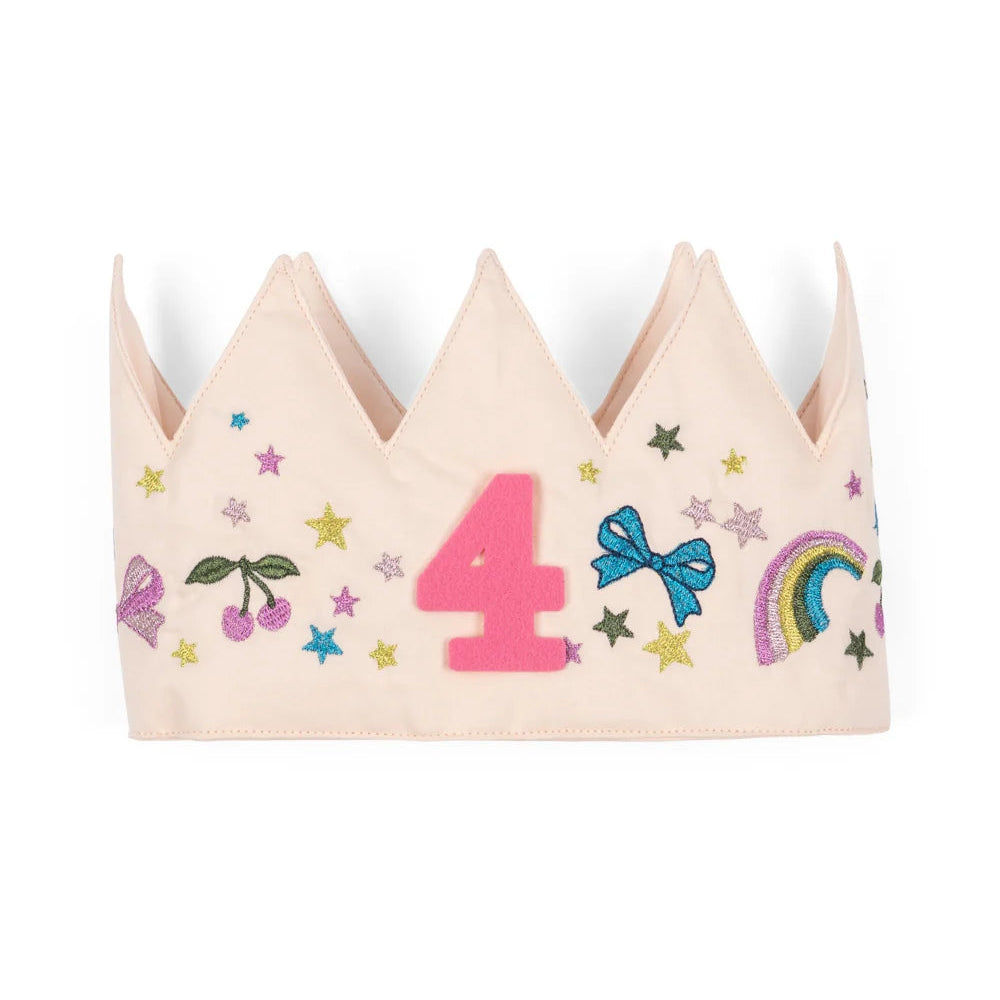 Embroidered Glitter Birthday Crown