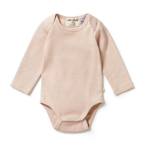 Load image into Gallery viewer, Stripe Rib Bodysuit in Rose
