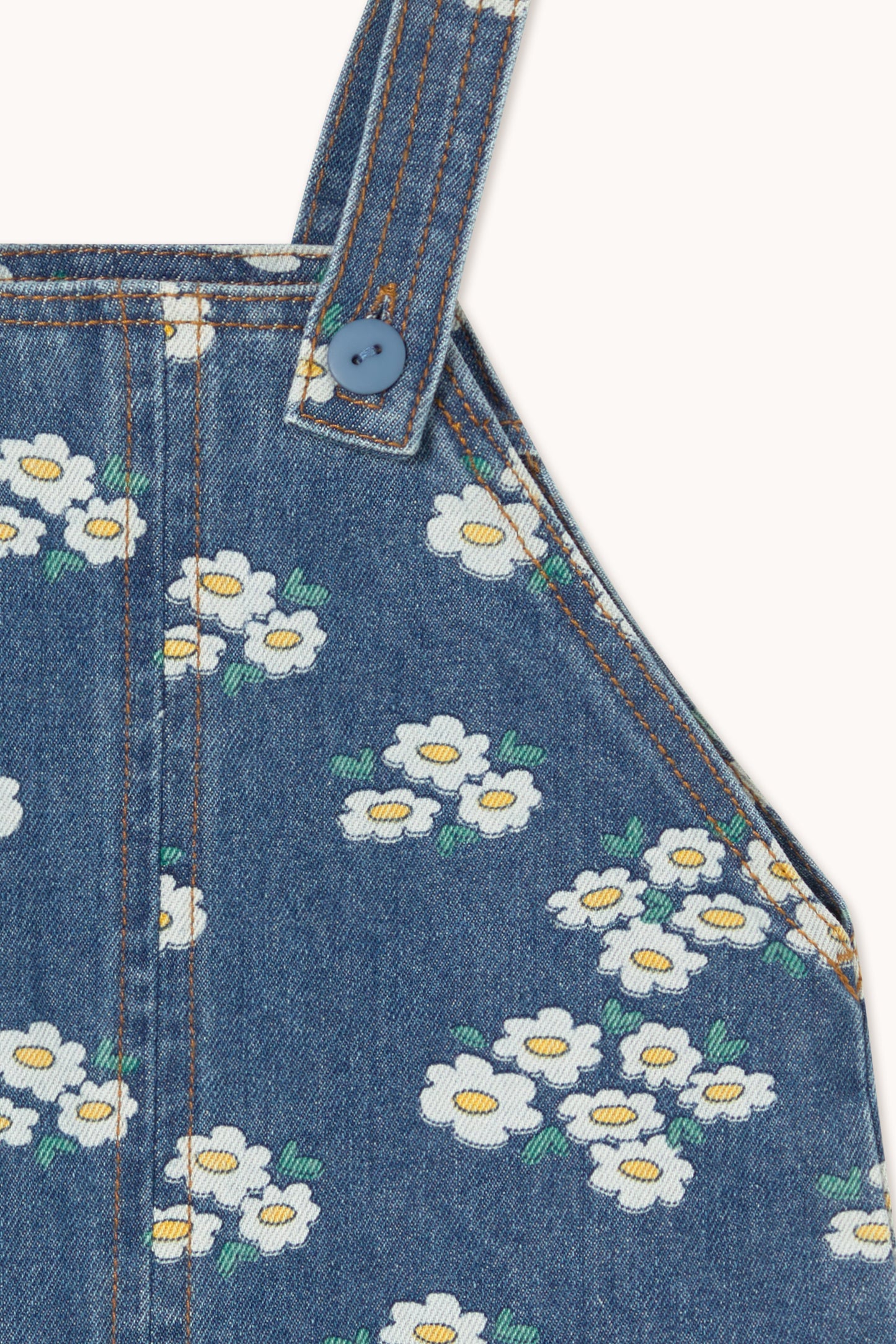 Denim Blossom Overalls