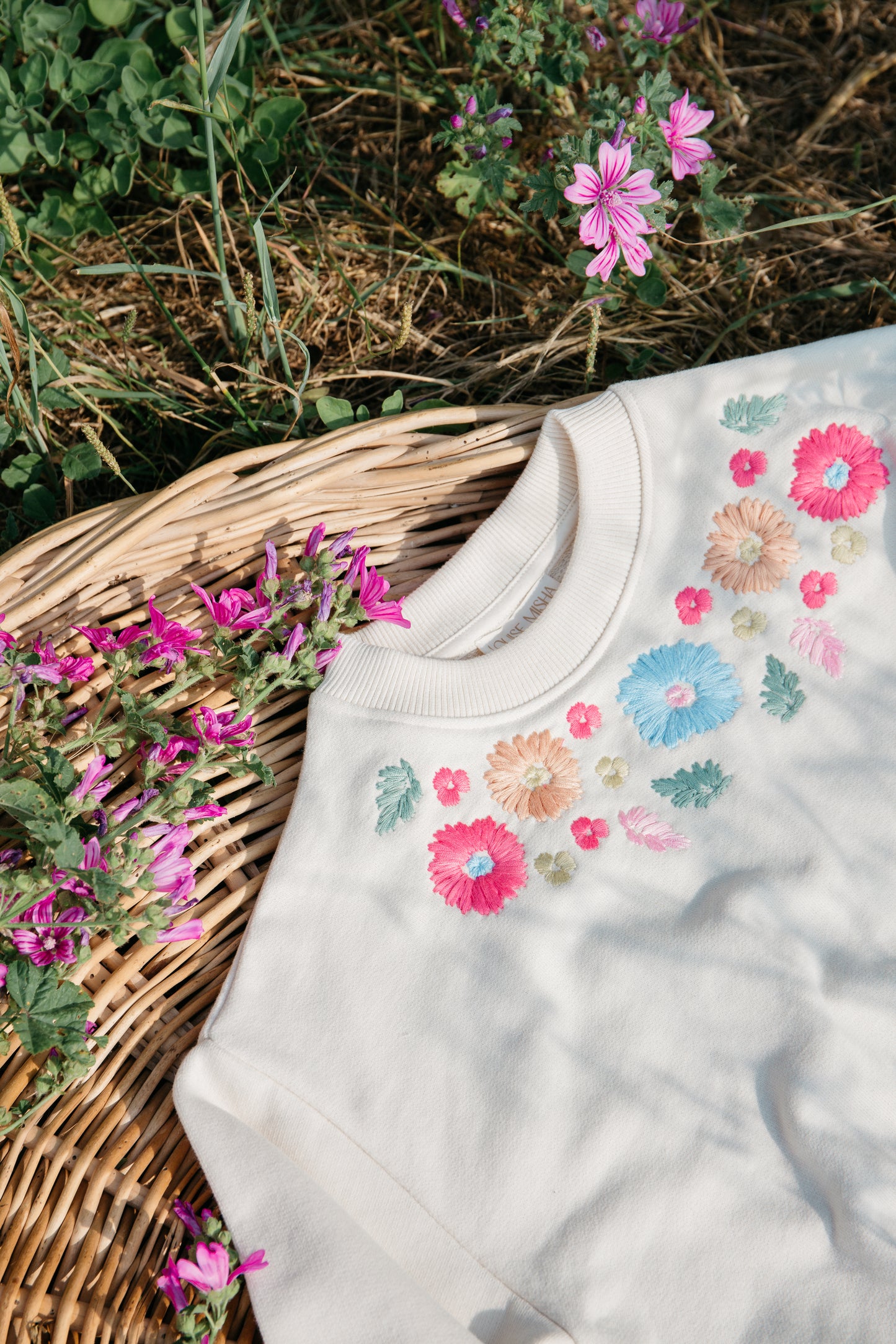 Rosalia French Terry Sweatshirt in Cream