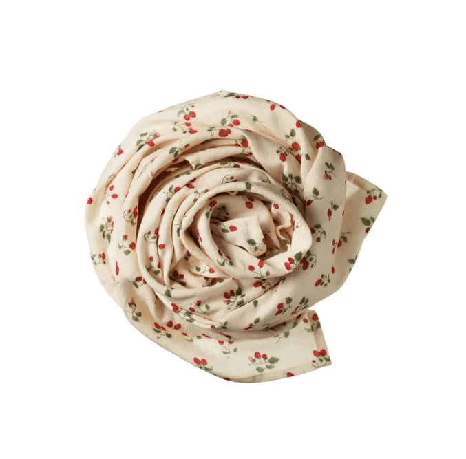 Strawberry Muslin Swaddle
