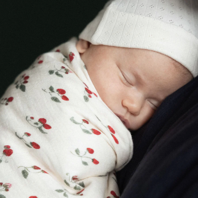 Strawberry Muslin Swaddle
