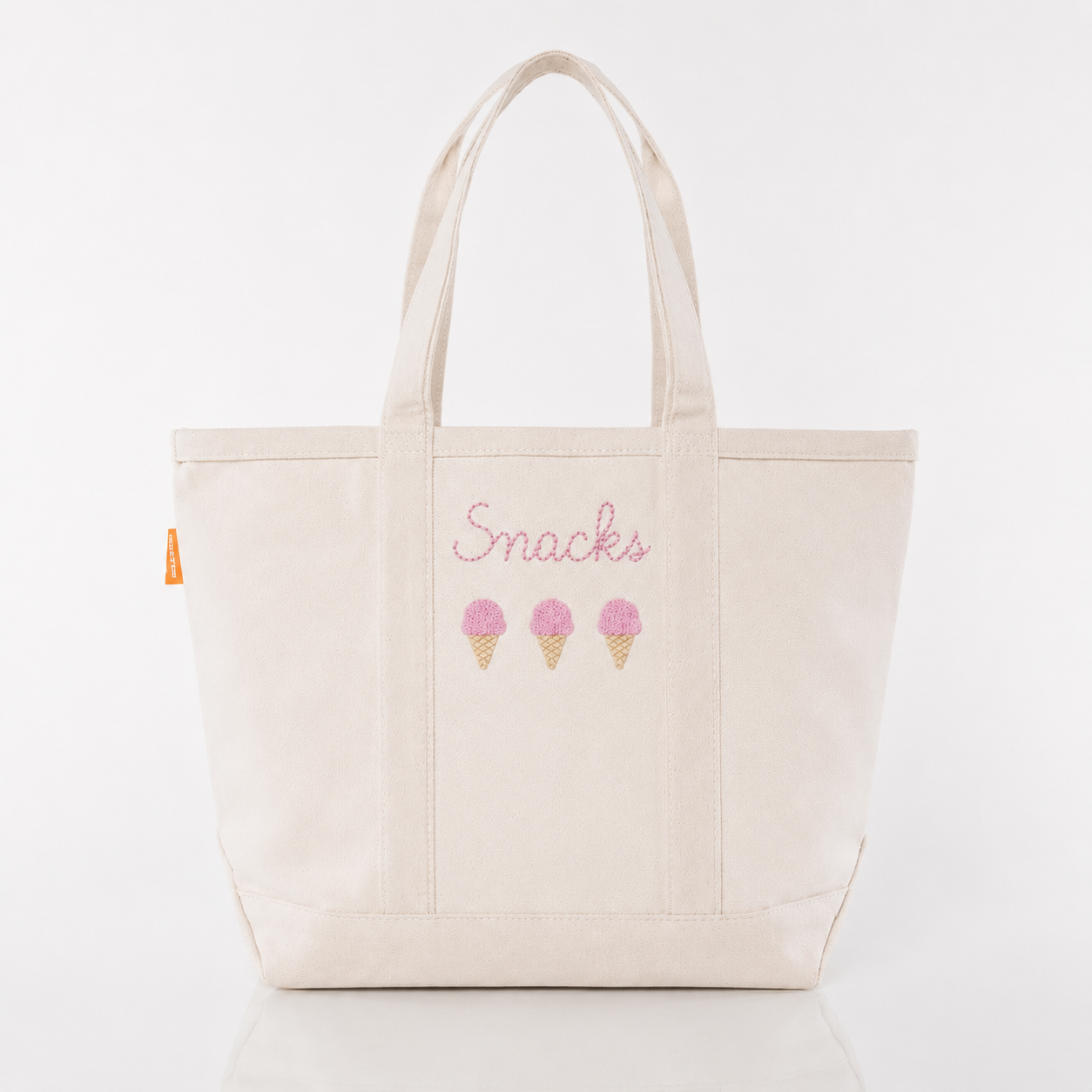 Navy Large Canvas Tote