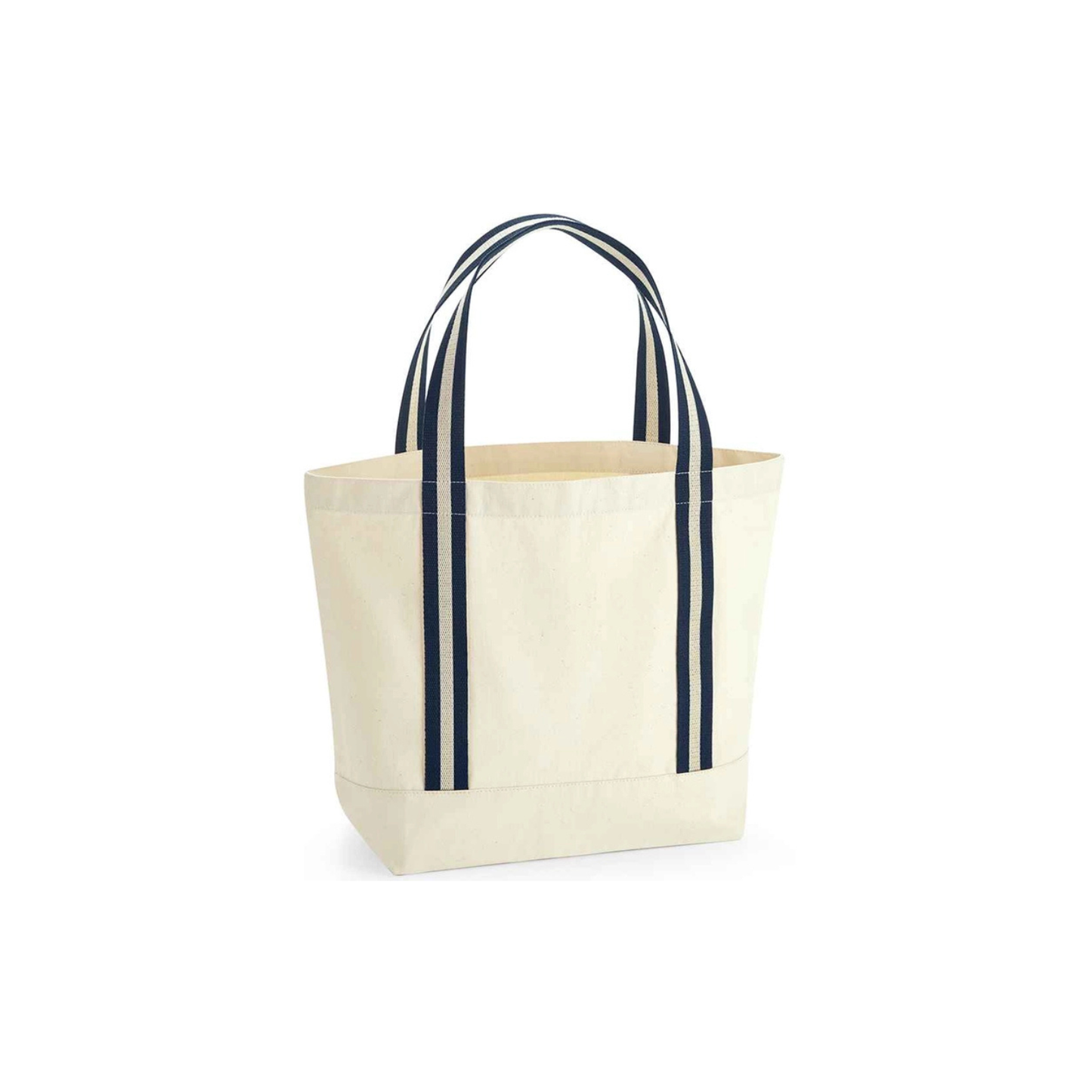 Navy Stripe Medium Canvas Tote