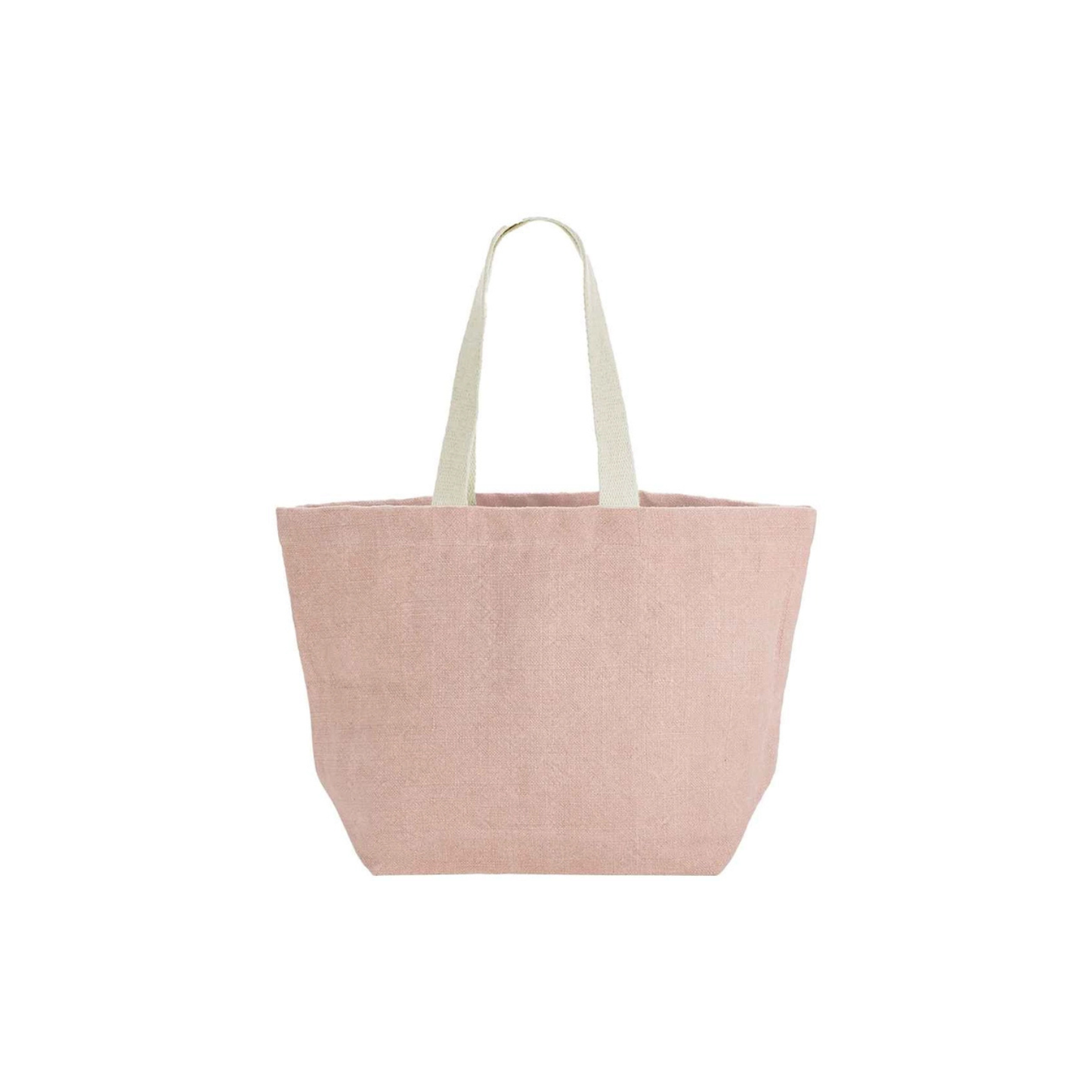 Pink Soft Washed Jute Tote