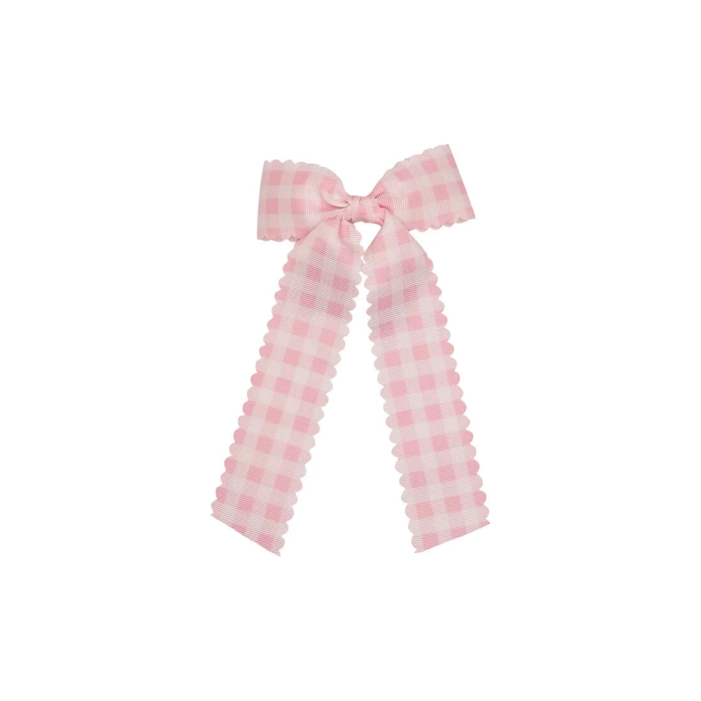 Personalized Hair Bow - Pink Gingham