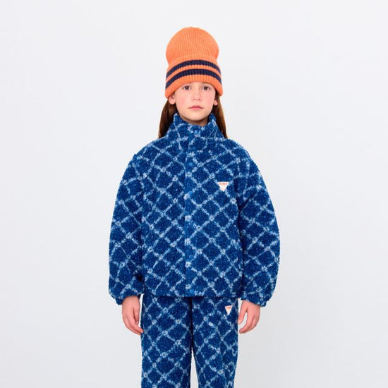 Navy Grid Sherpa Pants - Baby