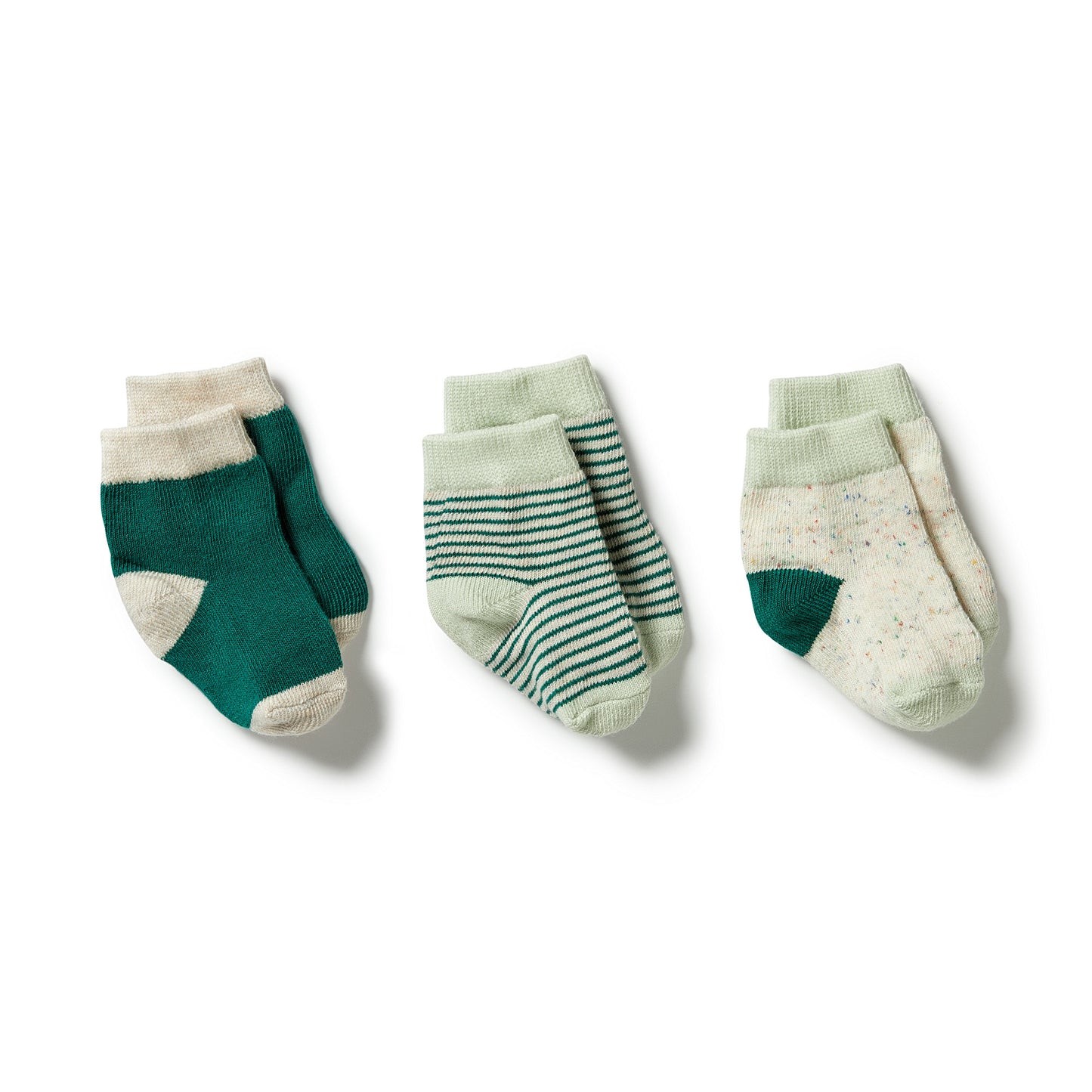 Baby Socks Pack in Green