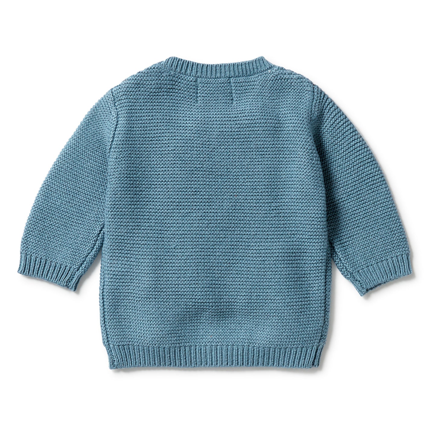 Knit Mini Cable Sweater in Bluestone