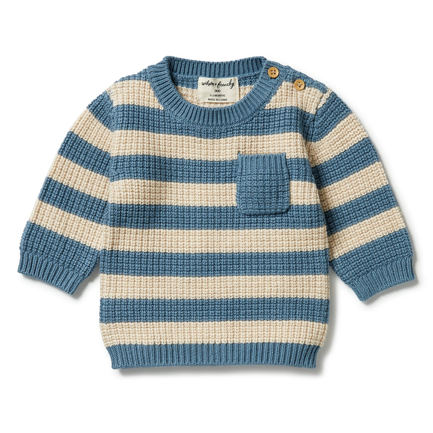 Knit Sweater in Bluestone Stripe