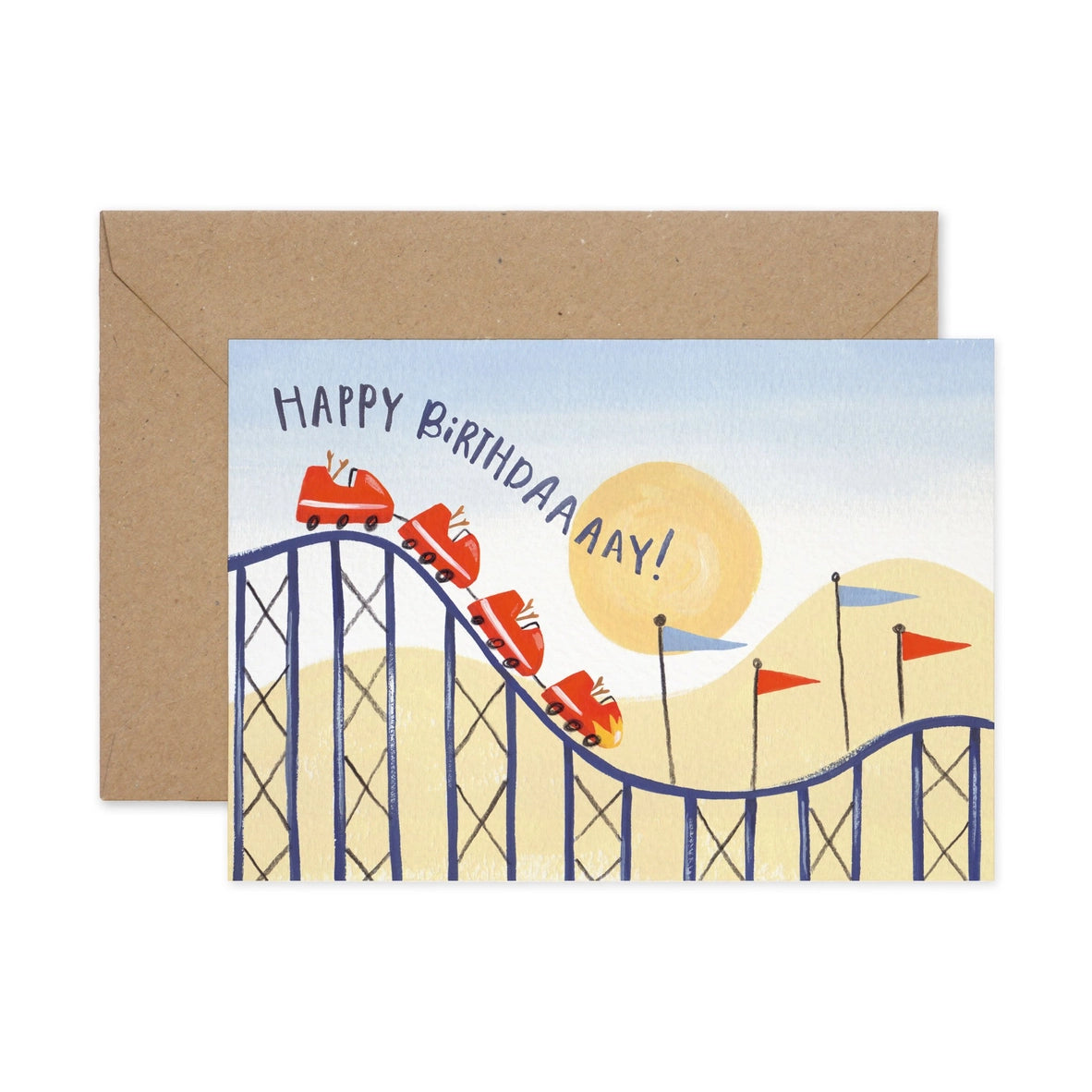 Load image into Gallery viewer, Rollercoaster Birthday Card
