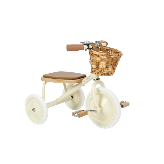 Load image into Gallery viewer, Cream Vintage Trike with Basket
