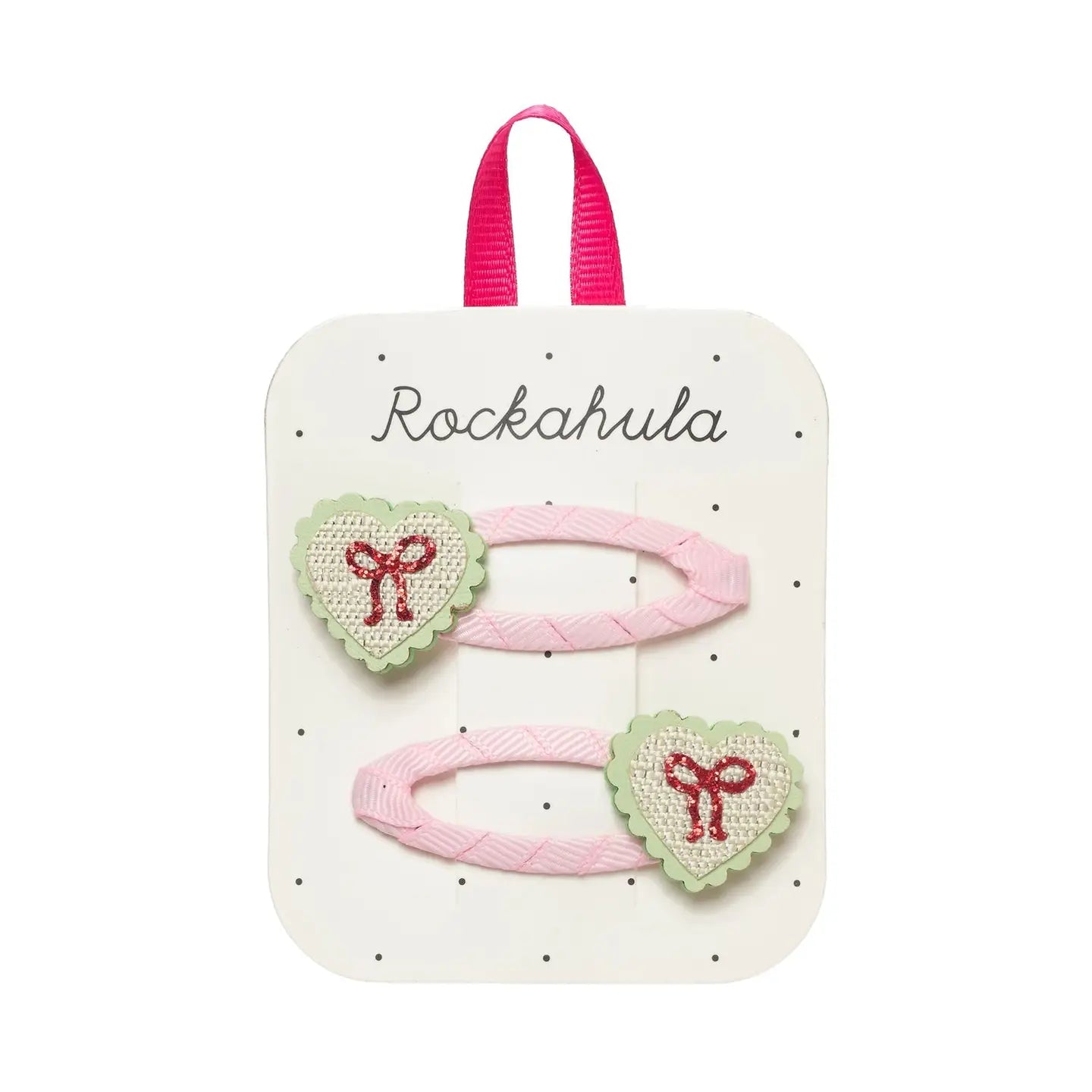 Sweet Heart Bow Clips