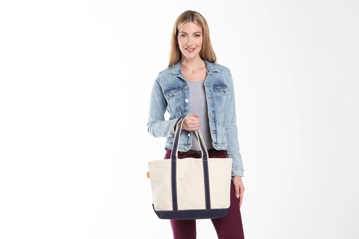 Navy Medium Canvas Tote