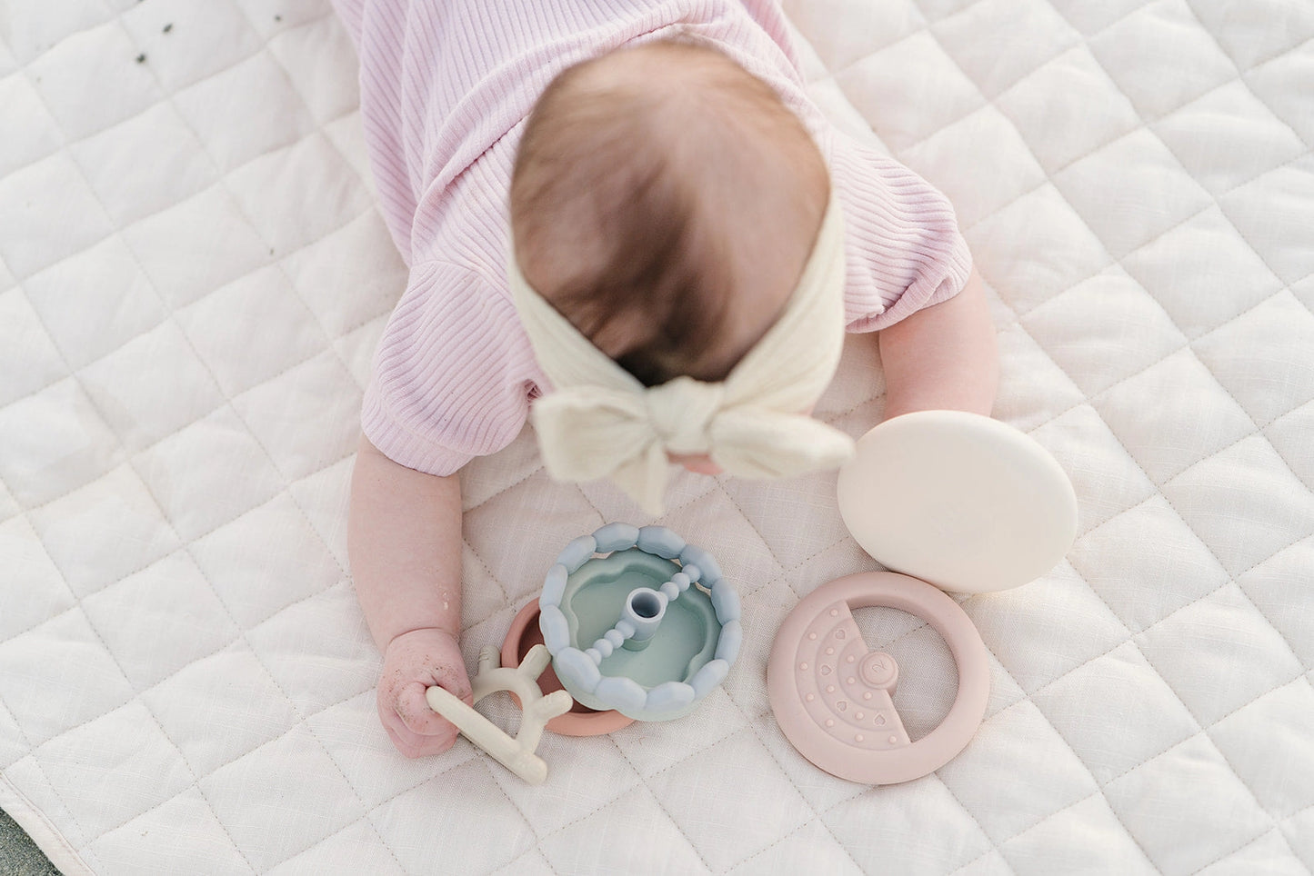 Silicone Stacking Teething Ring Toy