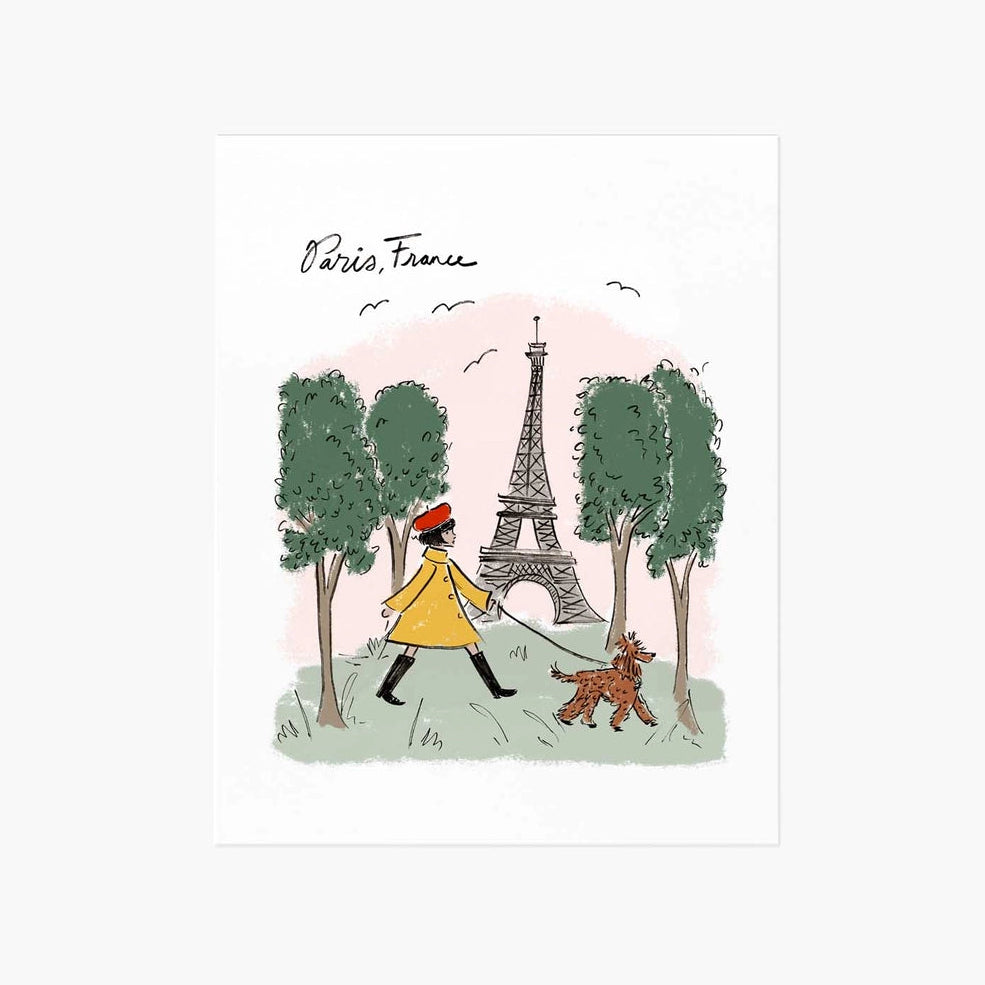 Paris Travel Sketch Art Print