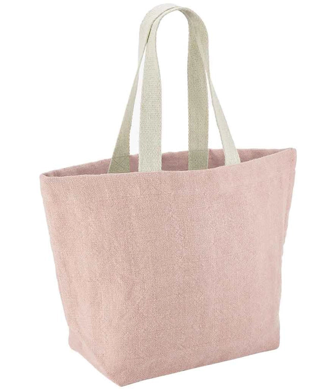 Pink Soft Washed Jute Tote