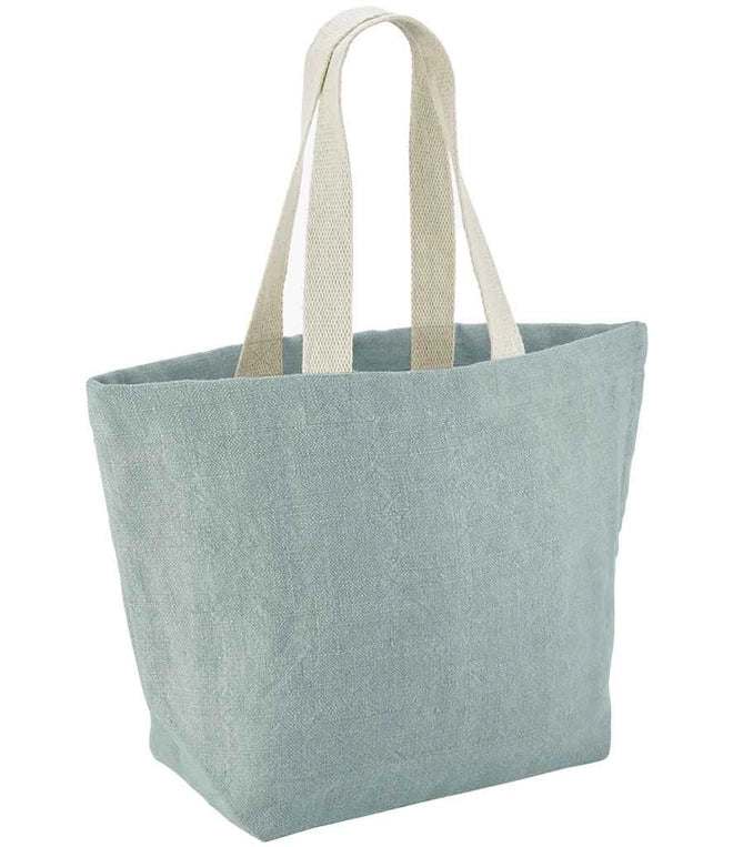 Blue Soft Washed Jute Tote