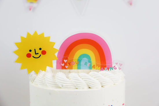 Chasing Rainbows Acrylic Cake Topper Set