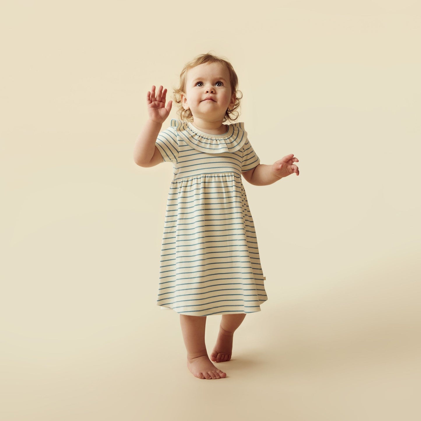 Petit Ruffle Dress in Blue