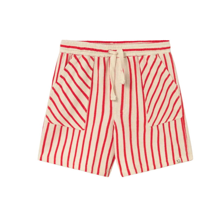 Tomato Stripe Bermuda Shorts