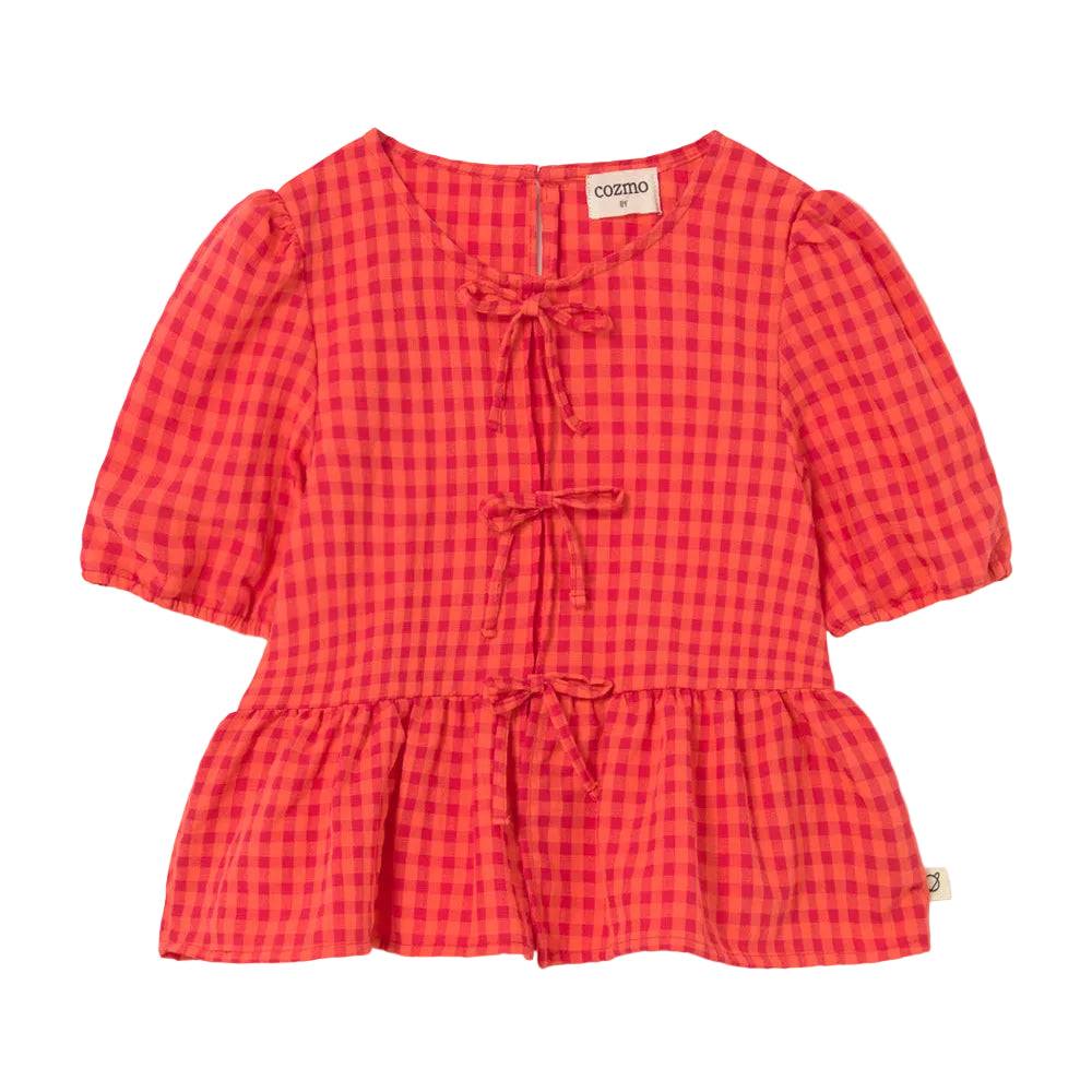 Tomato Gingham Blouse - Toddler