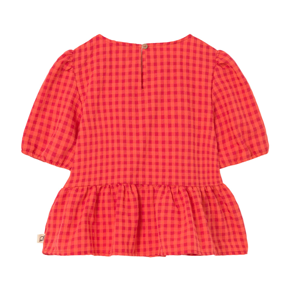 Tomato Gingham Blouse - Toddler