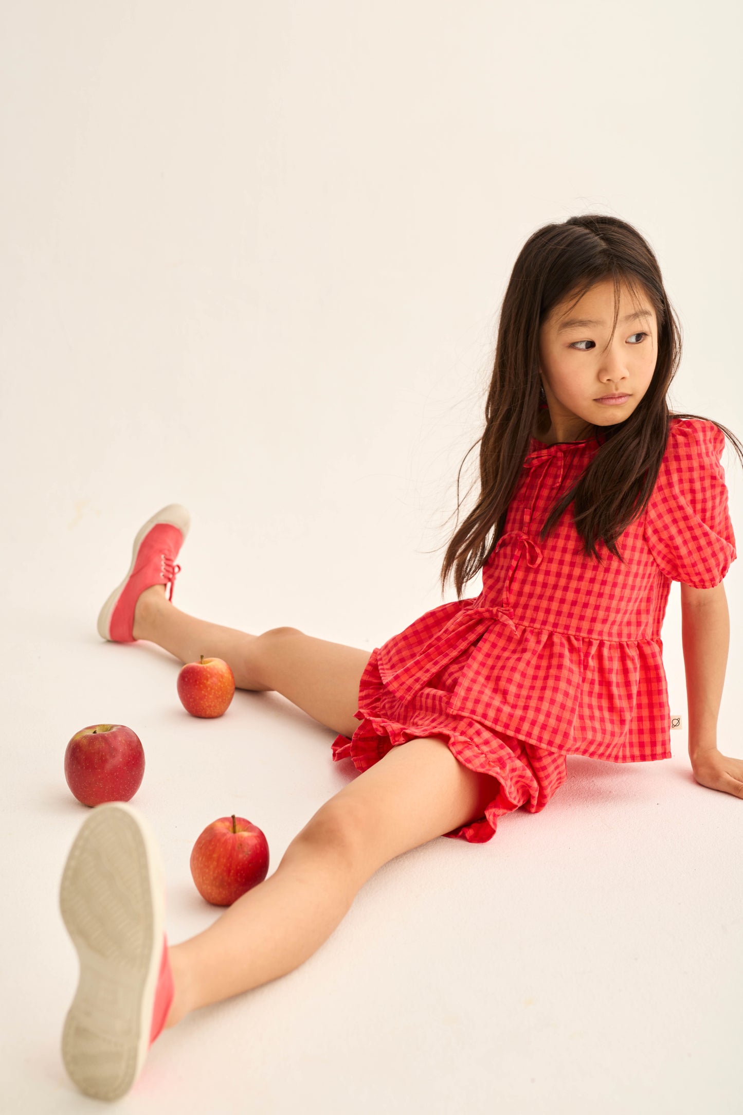 Tomato Gingham Blouse - Toddler