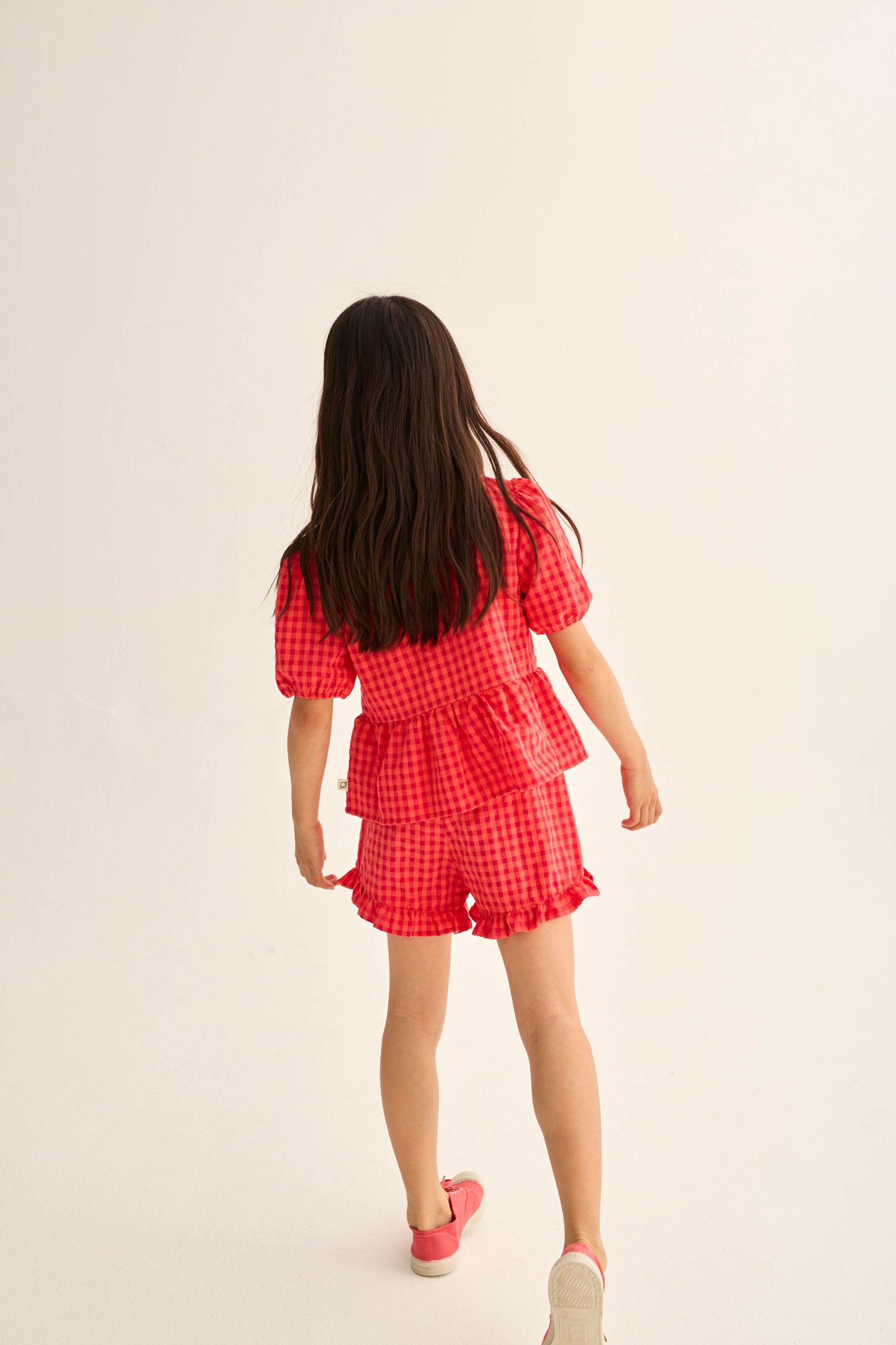 Tomato Gingham Shorts - Toddler