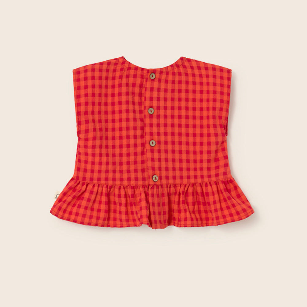 Tomato Gingham Blouse - Baby