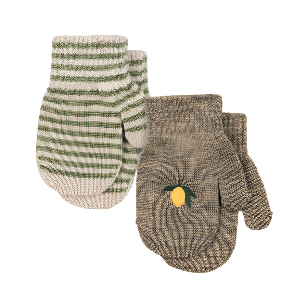 Two Pack Lemon Stripe Filla Mittens