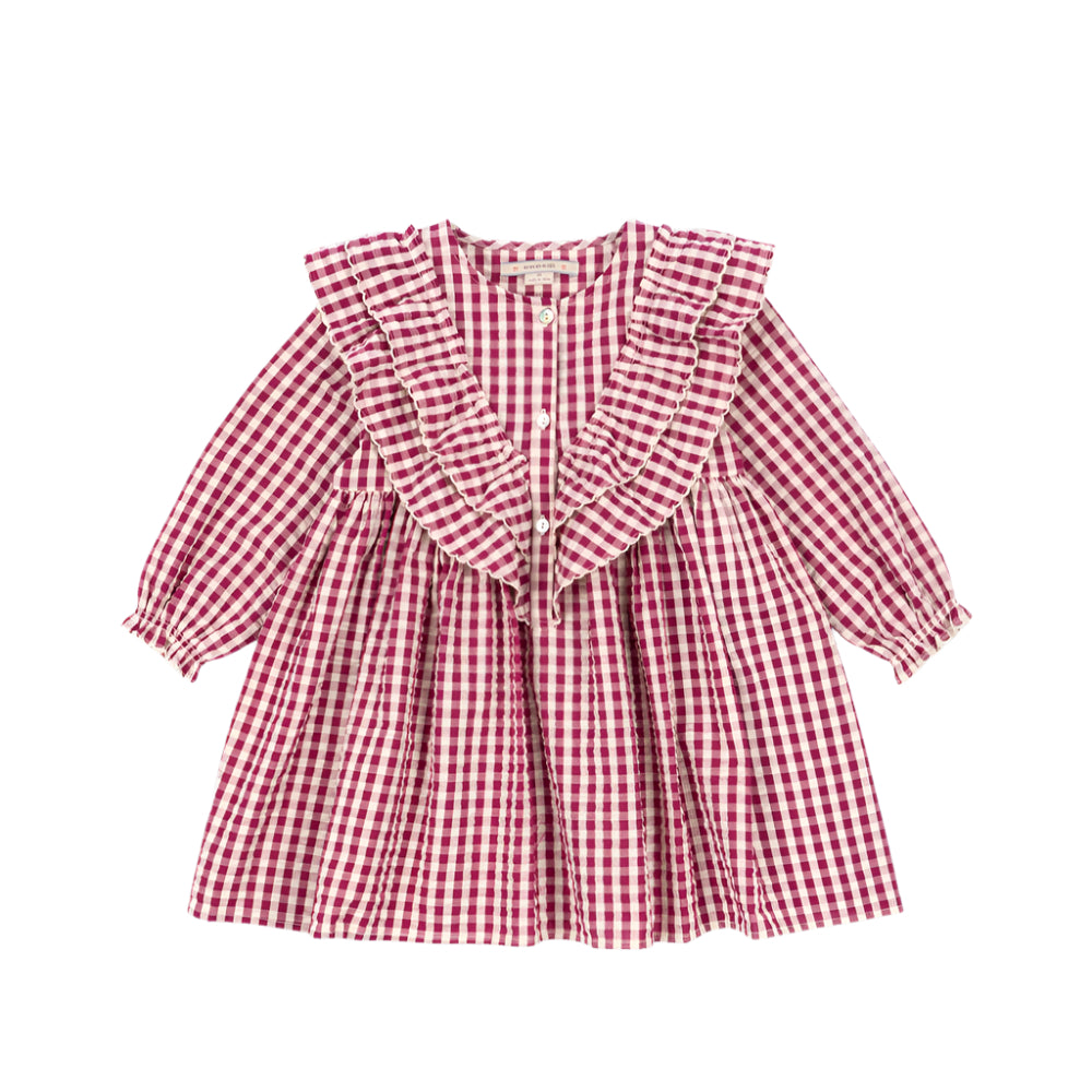 Sangria Check Kim Dress