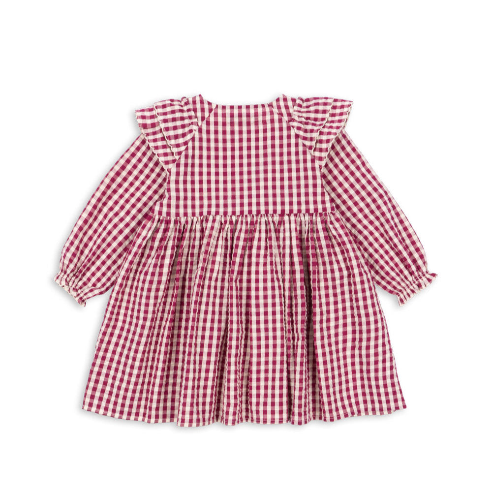 Sangria Check Kim Dress