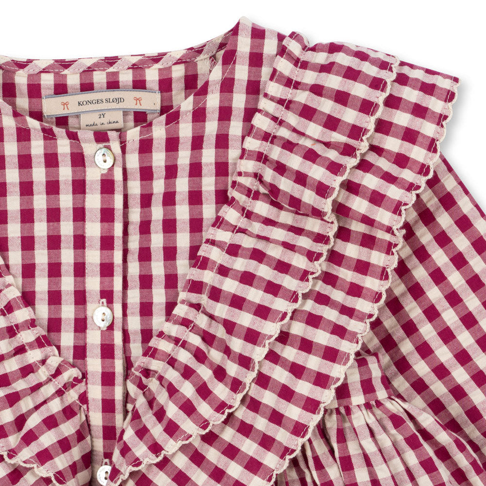 Sangria Check Kim Dress